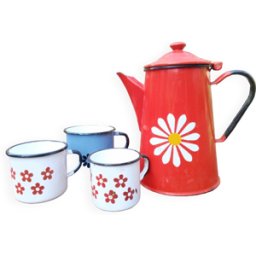 ART Théière et tasses multicolore 20x20x35
