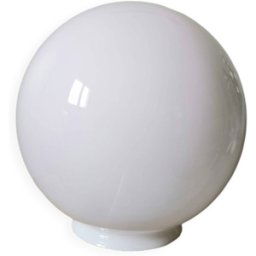 Globe de lampe vintage opaline blanche ronde suspension plafonnier baladeuse blanc 0x0x0