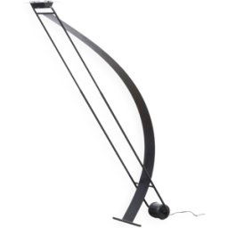 Lampadaire design eric solé « zippo » métal 1970 noir 30x5x200