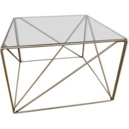 Table basse isocele conçue par Max Sauze, Isocele beige 45x45x30