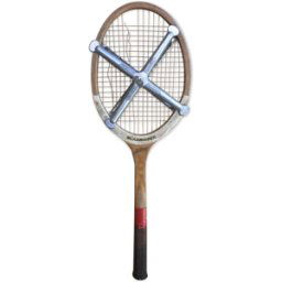 Raquette tennis Slazenger bois avec protection métal zephyr vintage bois 23x4x80