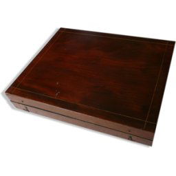 Boîte à jeux - jetons en acajou et filets de citronnier napoléon iii bois 30x23x5