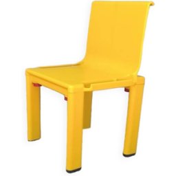 Chaise de Masayuki Matsukaze pour Kartell, années 1970 jaune 32x30x52