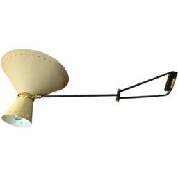 lampe à potence articulée diabolo beige 35x28x104