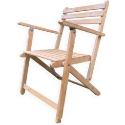Fauteuil de jardin en bois à lattes pliant bois 58x12x84