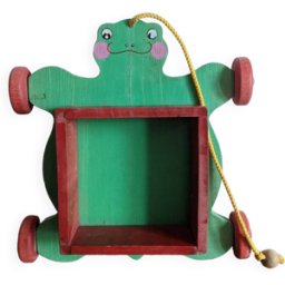 Grenouille à tirer vert 0x25x8