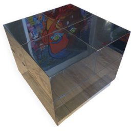 Tourne-disque vintage playbox de Philips et Medea noir 55x60x55