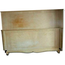 Lit Art Déco en bois de placage jaune XX siècle bois 140x190x106