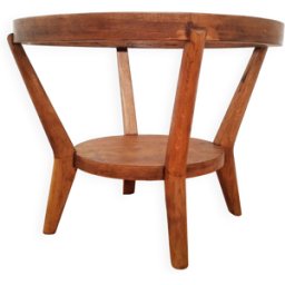 Table basse attribuée à K. Kozelka pour Interier Praha, Ancienne Tchécoslovaquie, années 1930 bois 73x73x56
