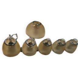 Lot applique et plafonnier Vintage Artemide beige 57x11x13