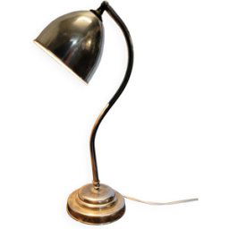 Lampe à poser métal chromé des années 50 gris 19x14x55