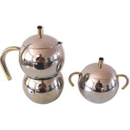 ART Cafetière et sucrier Alfa design Tracanzan Italy blanc 10x10x17