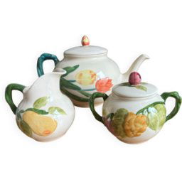 ART Service à thé anglais fruits et fleurs multicolore 0x0x0