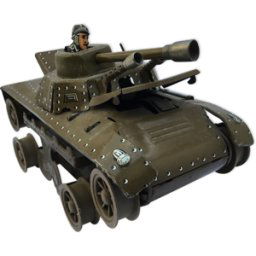 Tank Joustra années 50 vert 10x20x11