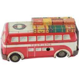 Ancien bus tourisme joustra rouge 5x0x0