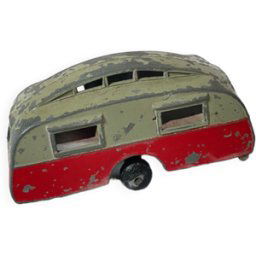 Ancienne caravane dinky toys année 1940 rouge 0x0x0