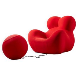 Gaetano Pesce Big Mama / Up5 + Up6 Lounge Chair + Ottoman pour B7B Italia 1969 rouge 120x130x103