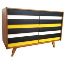 Commode à Tiroirs par Jiří Jiroutek pour Cesky Furniture, Tchécoslovaquie, 1960 multicolore 110x45x79