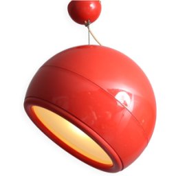Lampe à suspension « Pallade » des années 1960 par Studio Tetrarch pour Artemide, Italie orange 40x40x60