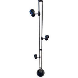 Colonne de lumière orientable et ajustable 1980 pour massive noir 20x20x150