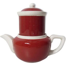 ART Ancienne cafetière de bistrot Digoin Sarrguemines marron 15x15x19