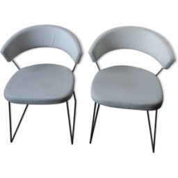 Chaises "New York " Calligaris blanc 56x48x75