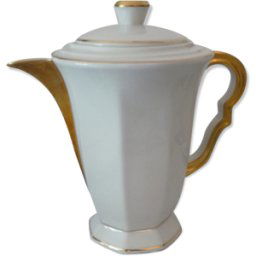 ART Cafetiére porcelaine de Limoges blanc 23x18x19