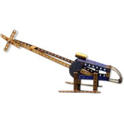 Jouet hélicoptère Meccano 1948 bleu