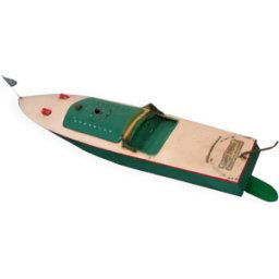 Jouet ancien, canot Hornby (Meccano, Dinky Toys) Mouette blanc 40x10x15