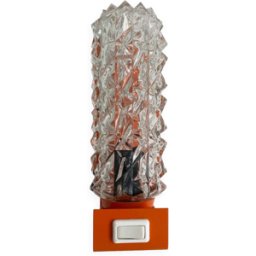 Lampe/ applique métal orange globe diamant 70s orange 6x0x21