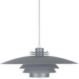 Lampe à suspension danoise modèle De-Lux de Design Light, 1980 gris 48x48x22