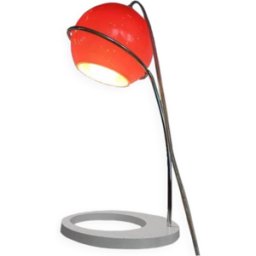 Lampe de bureau Lola D par Lux Model, 1970 rouge 16x16x36