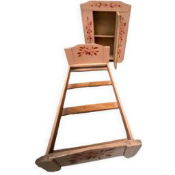 Ancien lit et armoire à poupée rose 0x0x0