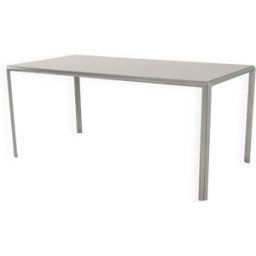 Bureau en aluminium, design scandinave, années 1980, fabrication : Montana Furniture argent 164x84x72