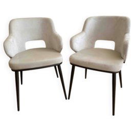 Chaises foyer de chez calligaris blanc 50x52x79