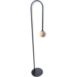 Floor lamp "Light with a Table" Living Divani, Design Keiji Takeuchi noir 39x55x190