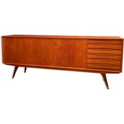 Enfilade par Sven Andersen Stavanger Furniture Factory, Norvège, années 1960 bois 205x46x85