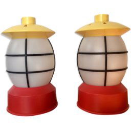 Paire de lampes Ikea, 1990s rouge 12x12x22