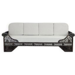 Banquette Lit de Repos Art Déco gris 207x71x54