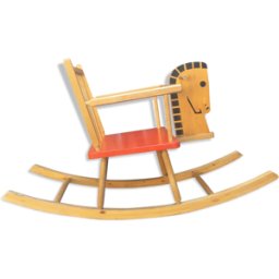 Cheval a bascule en bois vintage bois