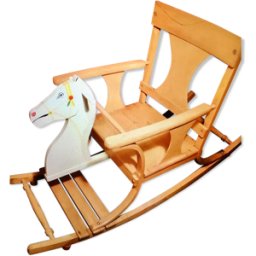 Cheval à bascule bois 96x37x8