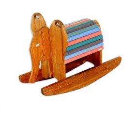 Éléphant à bascule en bois, Suède, 1970 multicolore 27x60x35