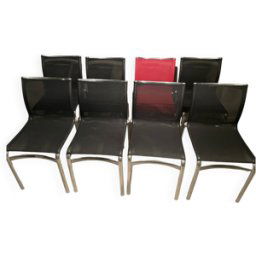1 lot de 8 chaises Big Frame Alias noir 46x62x86