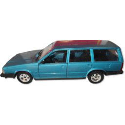 Polistil série S Volvo 760 Station wagon original 1985 Voiture miniature 1/25 bleu 21x13x13