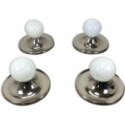 4 appliques Lightball Achille Castiglioni pour Flos argent 42x30x42