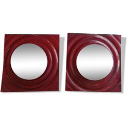 Petites paires d appliques murales Paul Neuhaus rouge 22x10x22
