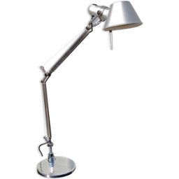 Lampe de bureau toloméo mini, artemide argent 20x20x100