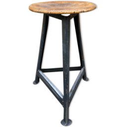 Tabouret d usine industriel Rowac marron 0x0x0