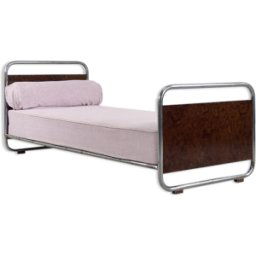 Lit Art Déco Streamline, années 1920 marron 207x93x84