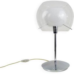 Lampe de table lampe de bureau Rosseti Light Bolla made in Italy Années 90 transparent 23x23x43